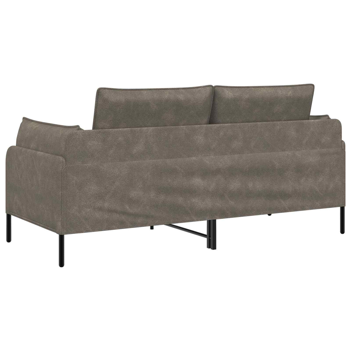 vidaXL Sofa dwuosobowa Szary 188 x 81 x 89 cm Ekoskóra