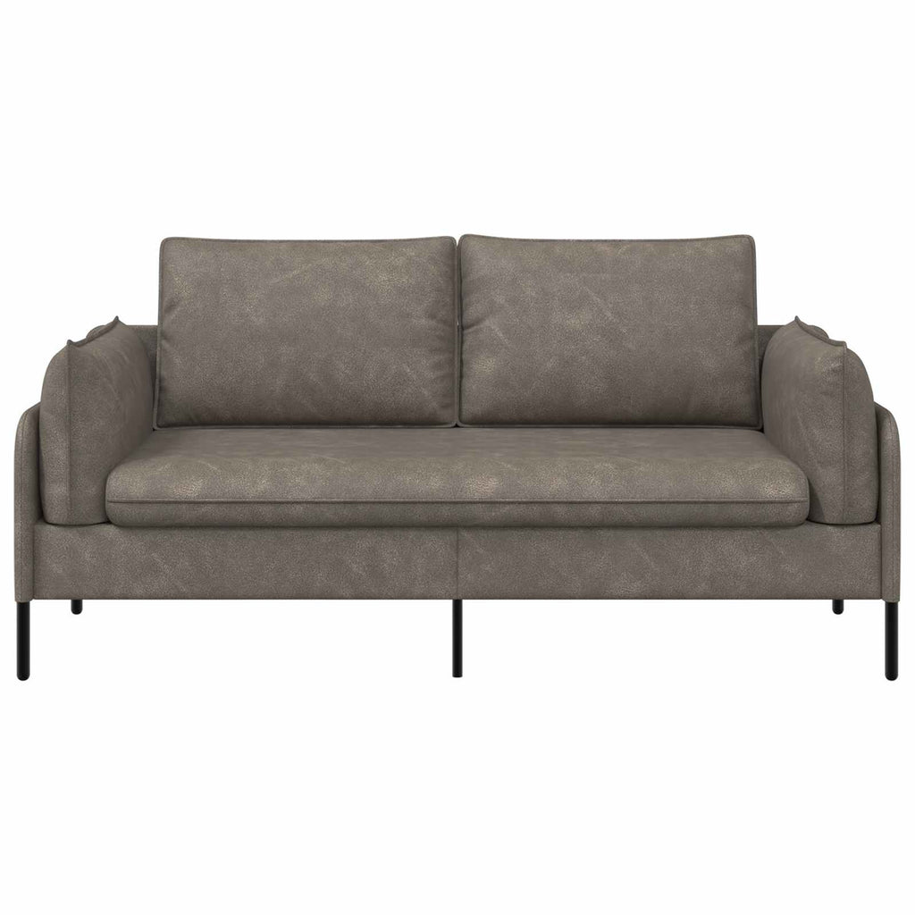 vidaXL Sofa dwuosobowa Szary 188 x 81 x 89 cm Ekoskóra