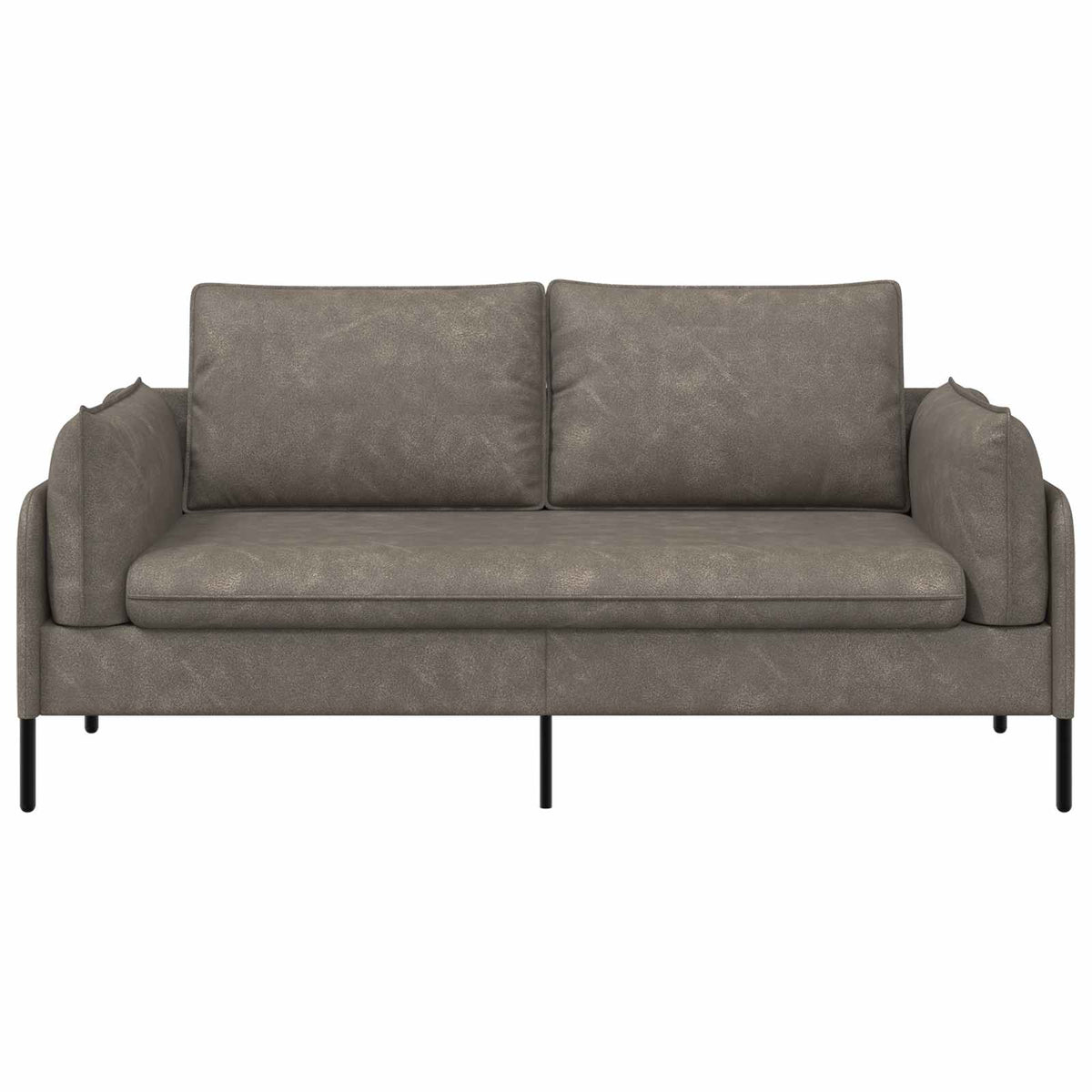 vidaXL Sofa dwuosobowa Szary 188 x 81 x 89 cm Ekoskóra
