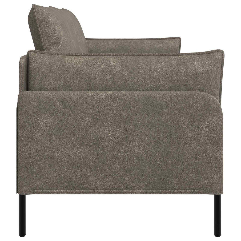 vidaXL Sofa dwuosobowa Szary 188 x 81 x 89 cm Ekoskóra