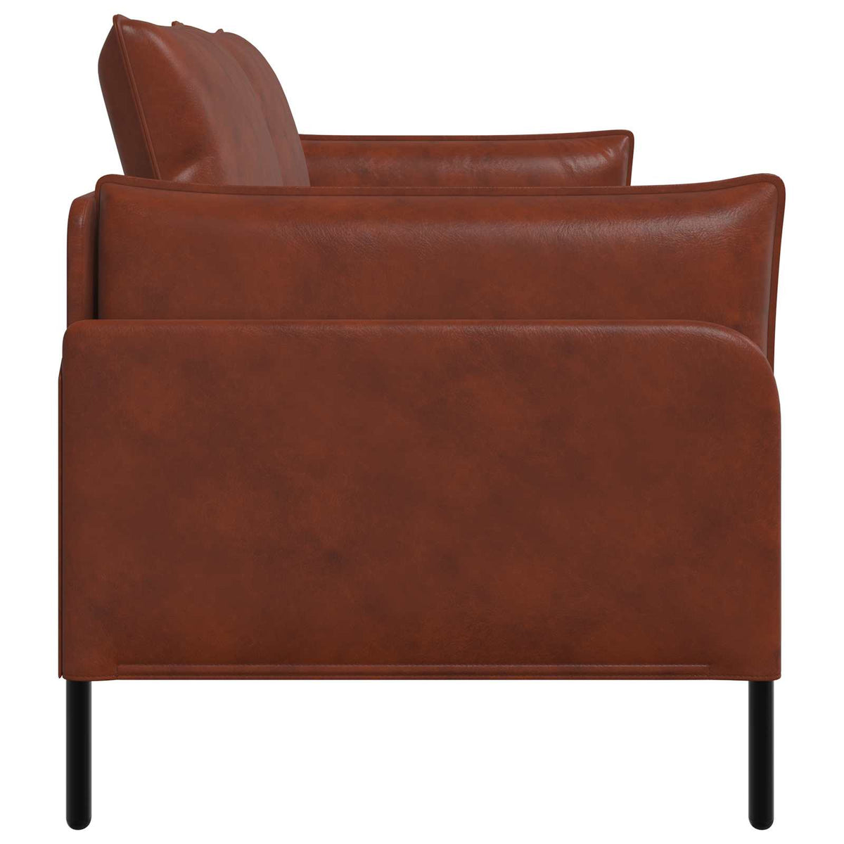 vidaXL Sofa dwuosobowa Błyszczący Brąz 188 x 81 x 89 cm Ekoskóra