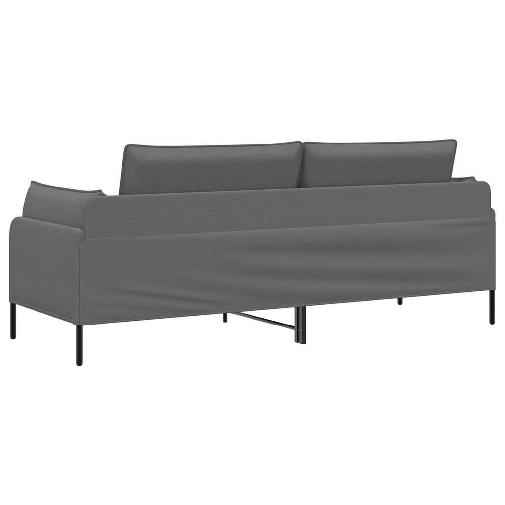 vidaXL Sofa 3-osobowa ciemnoszary 222 x 81 x 89 cm tkanina