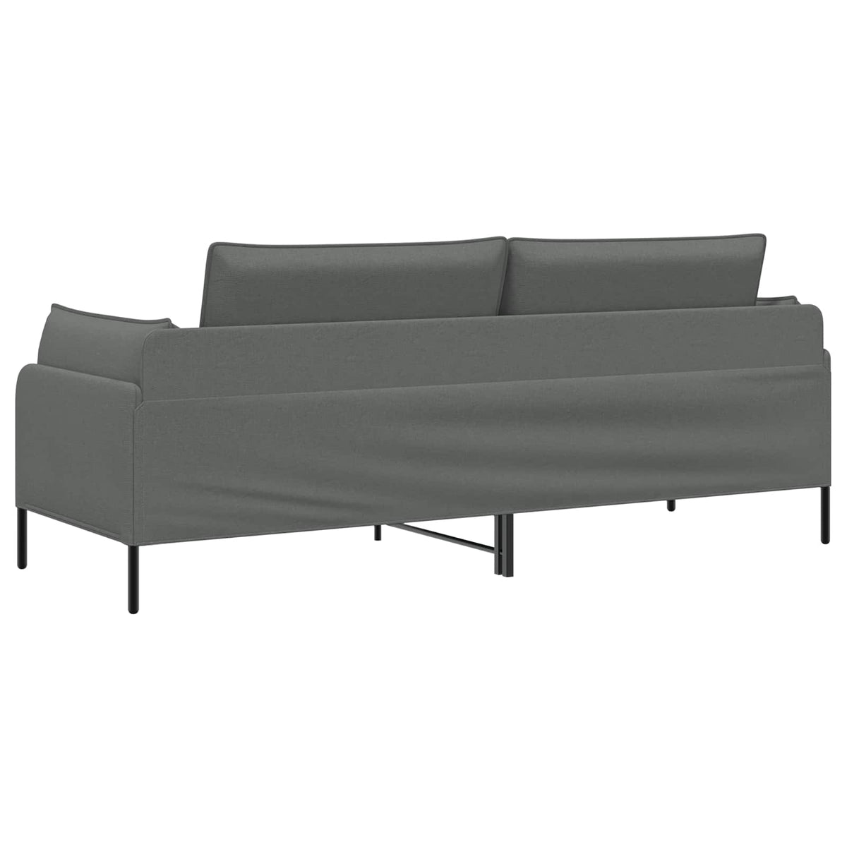 vidaXL Sofa 3-osobowa ciemnoszary 222 x 81 x 89 cm tkanina