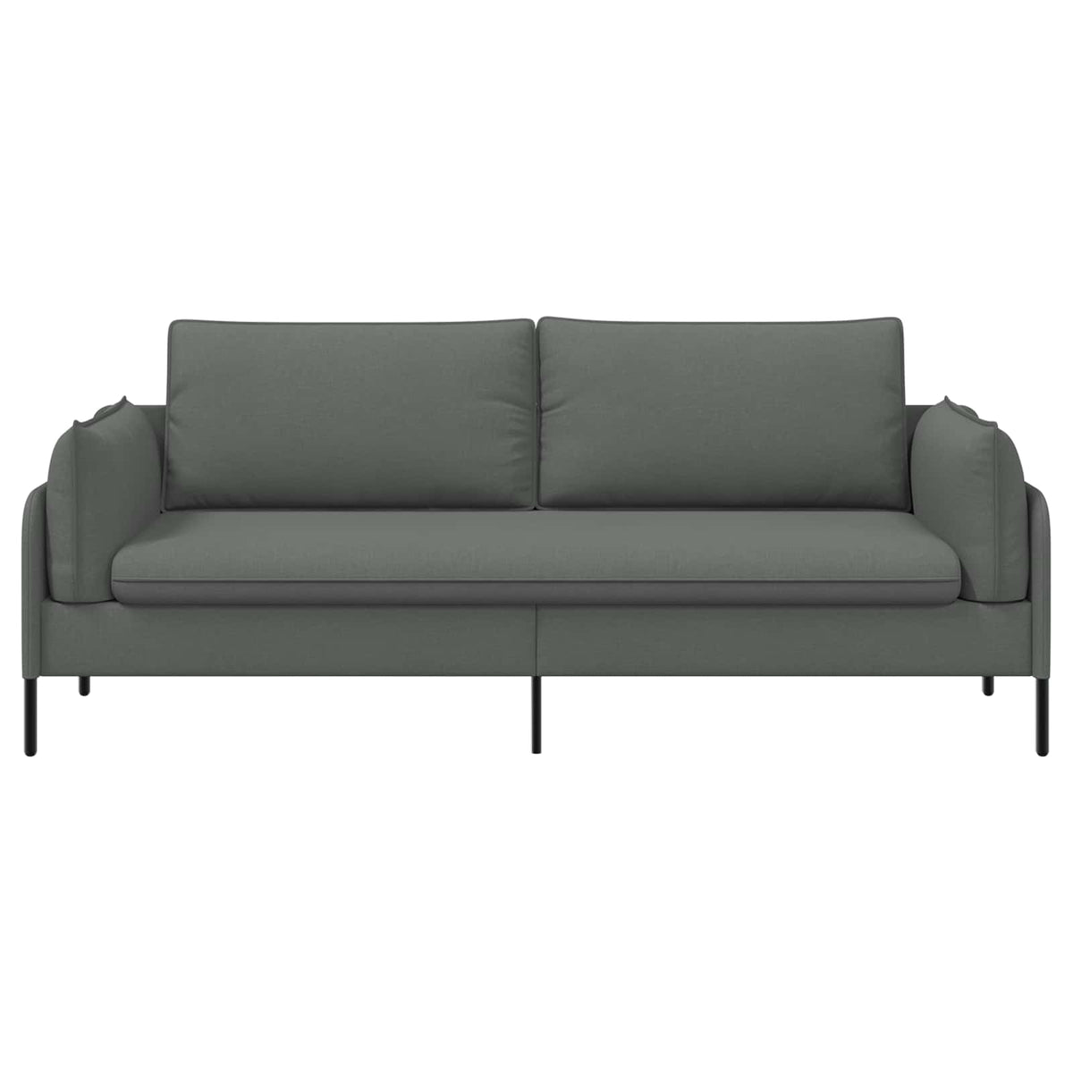 vidaXL Sofa 3-osobowa ciemnoszary 222 x 81 x 89 cm tkanina