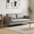 vidaXL Sofa 3-osobowa jasnoszary 222 x 81 x 89 cm Welur
