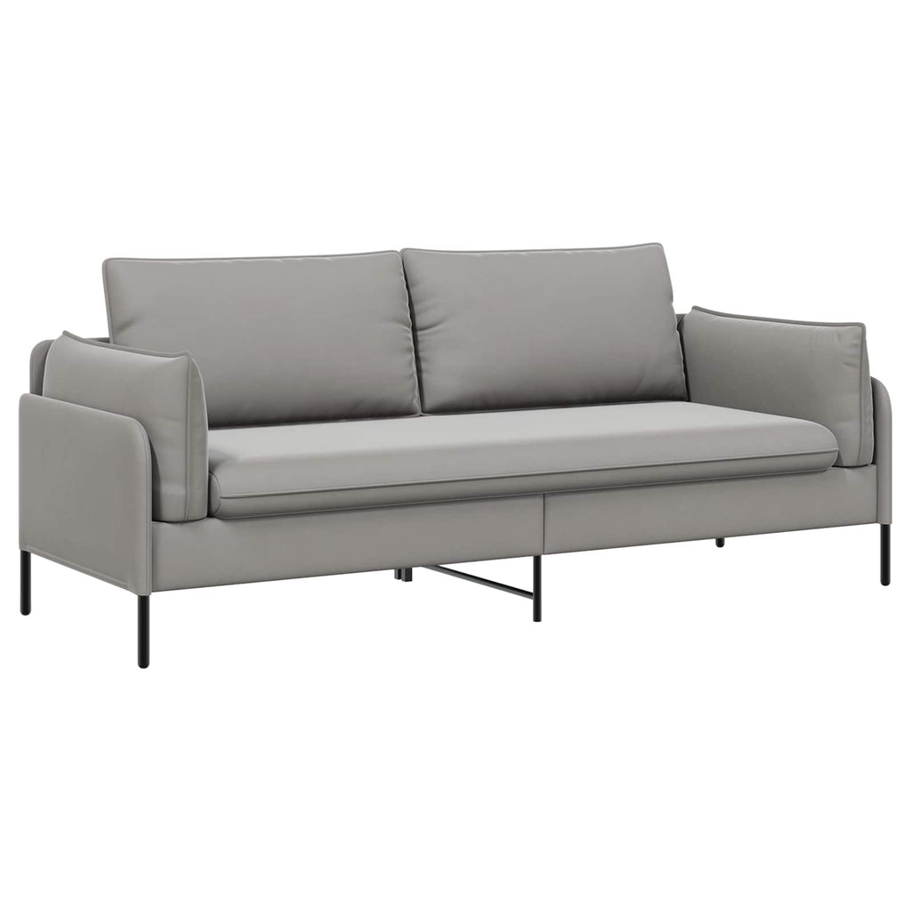 vidaXL Sofa 3-osobowa jasnoszary 222 x 81 x 89 cm Welur
