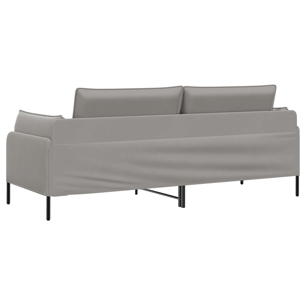 vidaXL Sofa 3-osobowa jasnoszary 222 x 81 x 89 cm Welur