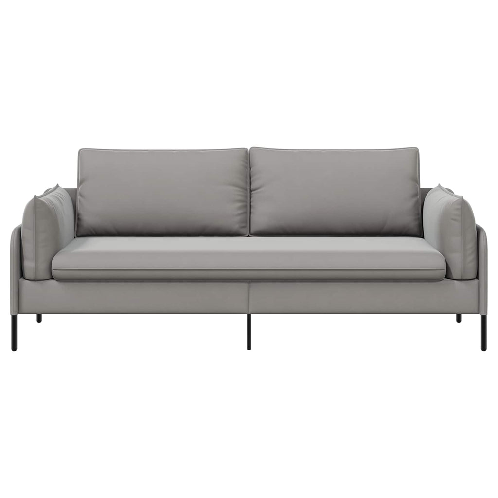 vidaXL Sofa 3-osobowa jasnoszary 222 x 81 x 89 cm Welur