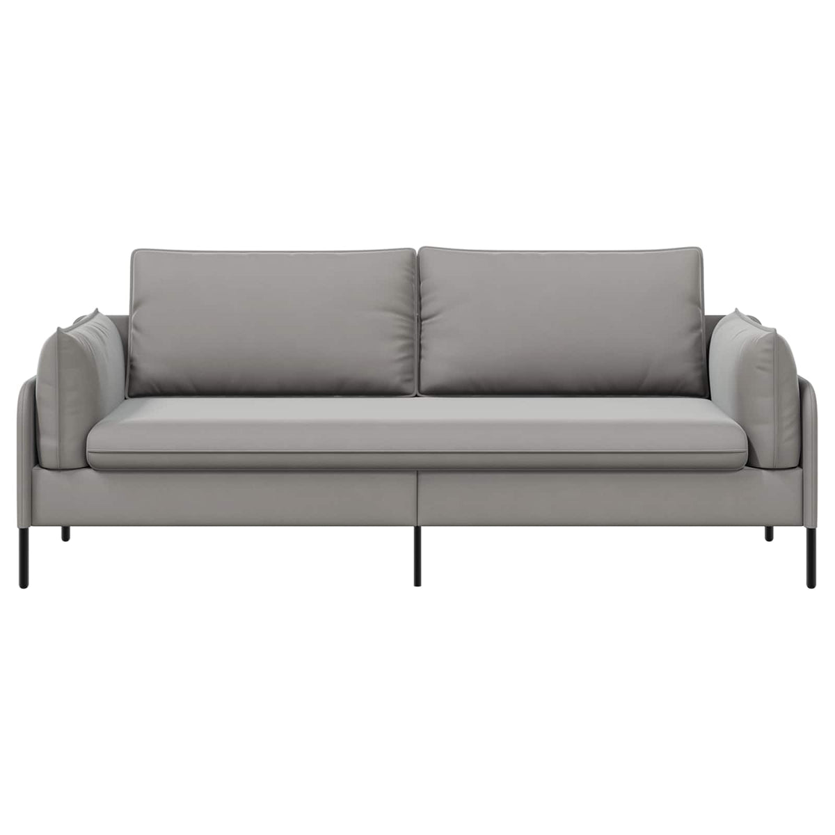 vidaXL Sofa 3-osobowa jasnoszary 222 x 81 x 89 cm Welur