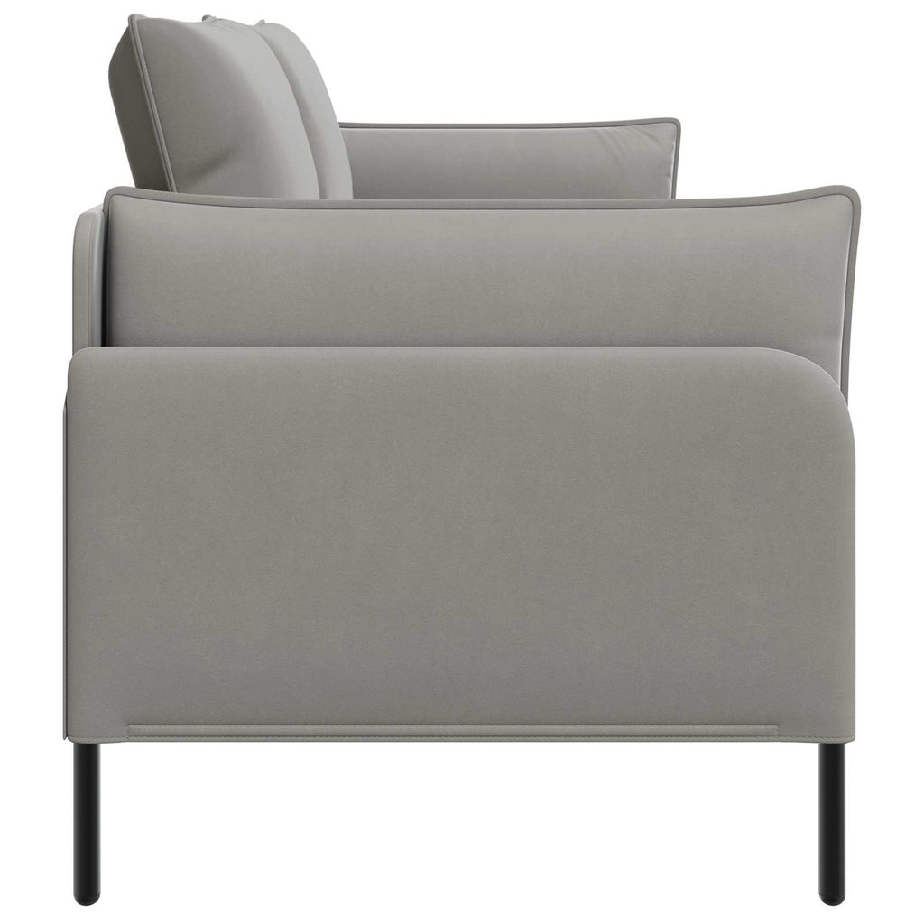 vidaXL Sofa 3-osobowa jasnoszary 222 x 81 x 89 cm Welur