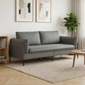 vidaXL Sofa 3-osobowa 3-osobowy ciemnoszary 222 x 81 x 89 cm Welur