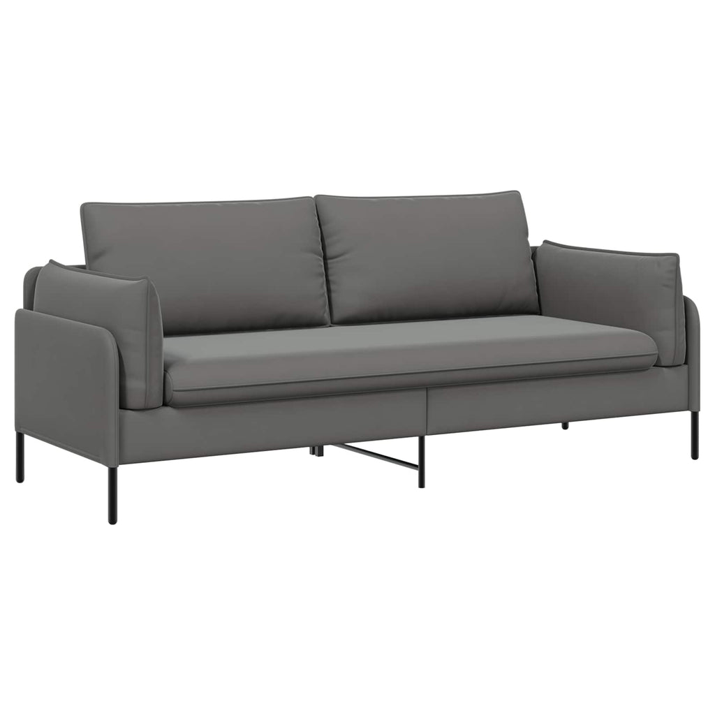 vidaXL Sofa 3-osobowa 3-osobowy ciemnoszary 222 x 81 x 89 cm Welur
