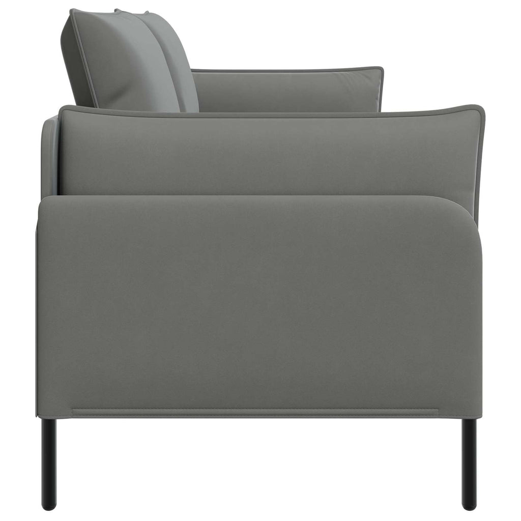 vidaXL Sofa 3-osobowa 3-osobowy ciemnoszary 222 x 81 x 89 cm Welur