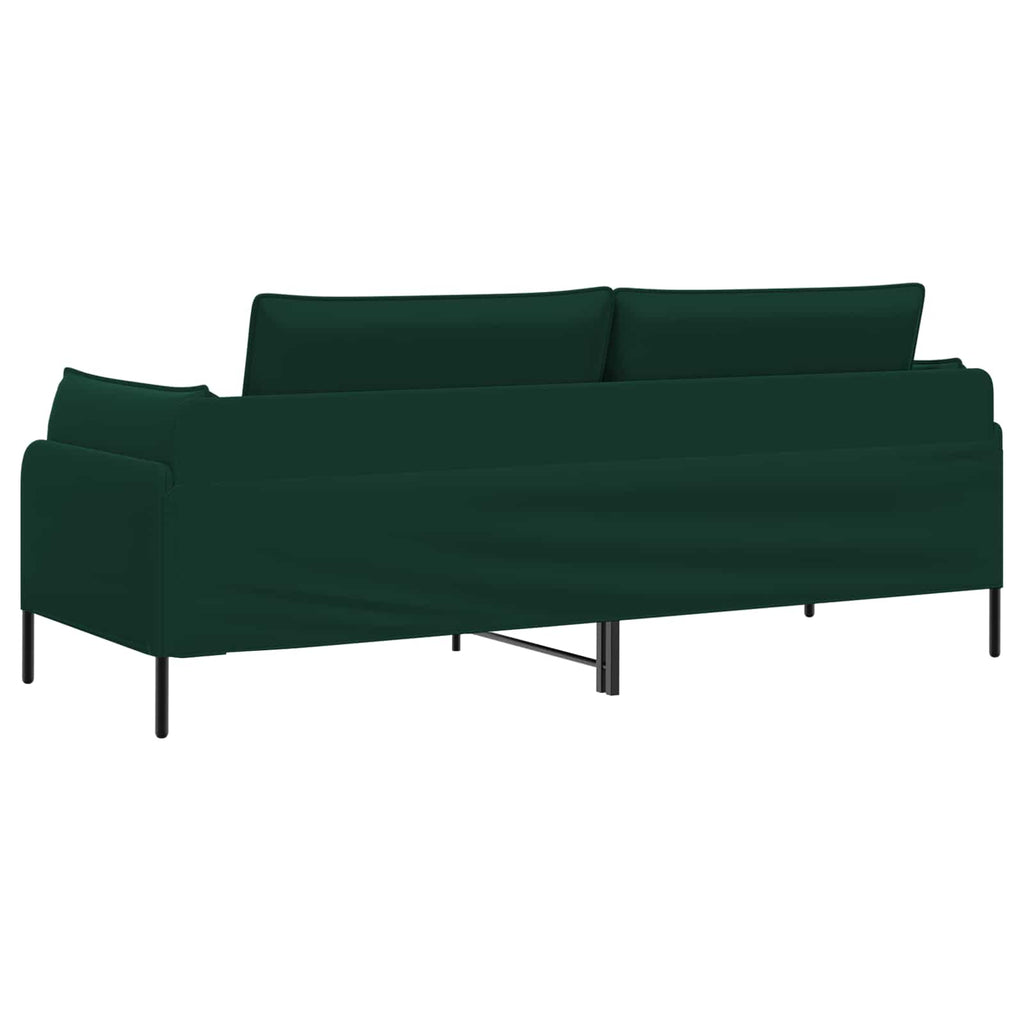 vidaXL Sofa 3-osobowa Ciemnozielony 222 x 81 x 89 cm Welur