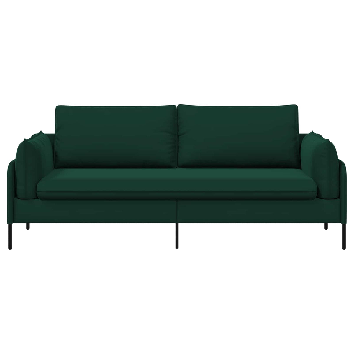 vidaXL Sofa 3-osobowa Ciemnozielony 222 x 81 x 89 cm Welur