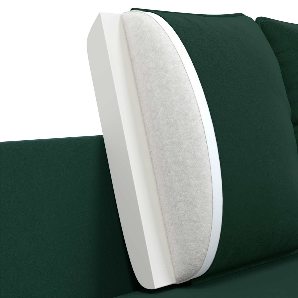 vidaXL Sofa 3-osobowa Ciemnozielony 222 x 81 x 89 cm Welur