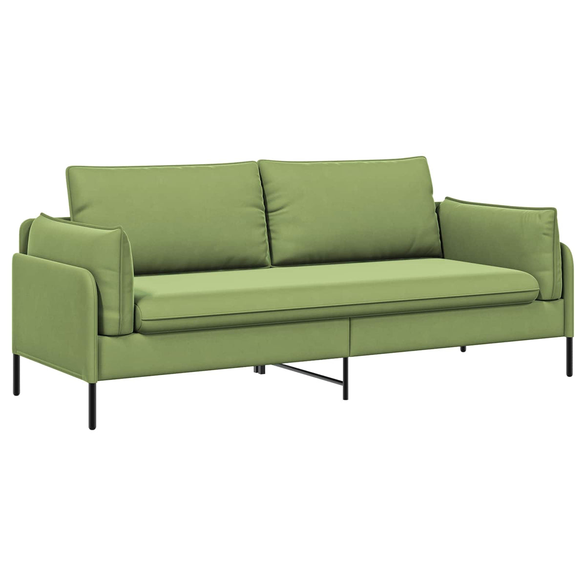 vidaXL Sofa 3-osobowa 3-osobowy Jasnozielony 222 x 81 x 89 cm Welur