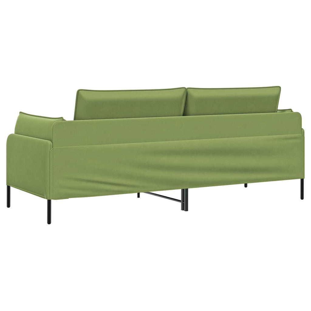 vidaXL Sofa 3-osobowa 3-osobowy Jasnozielony 222 x 81 x 89 cm Welur