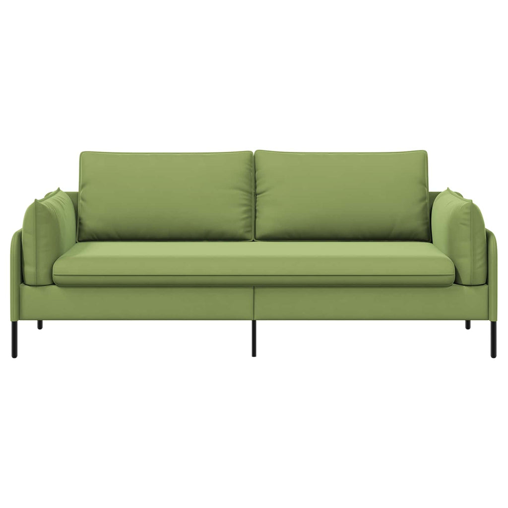 vidaXL Sofa 3-osobowa 3-osobowy Jasnozielony 222 x 81 x 89 cm Welur