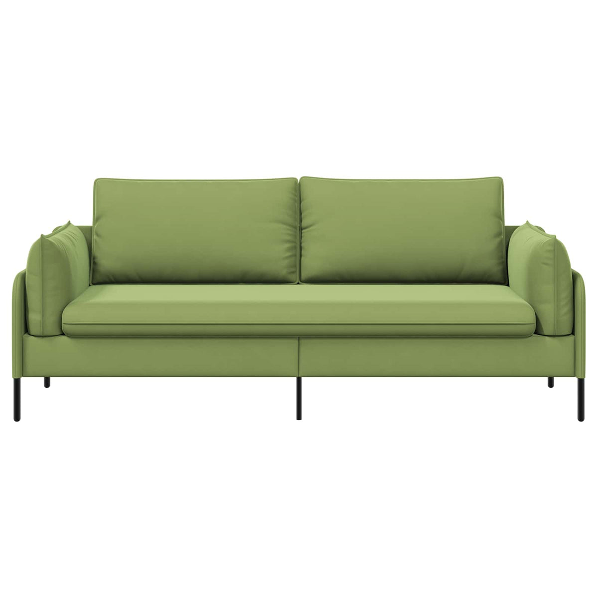 vidaXL Sofa 3-osobowa 3-osobowy Jasnozielony 222 x 81 x 89 cm Welur