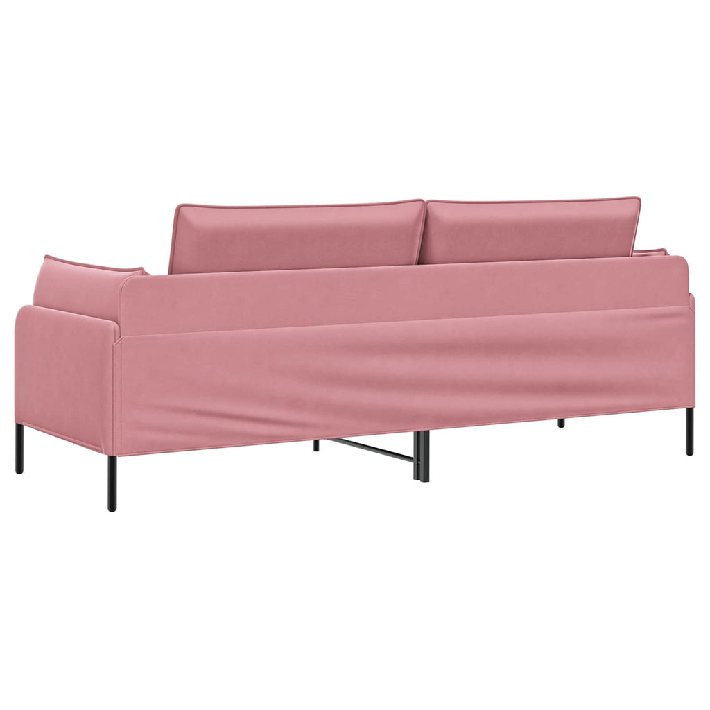 vidaXL Sofa 3-osobowa różowy 222 x 81 x 89 cm Welur