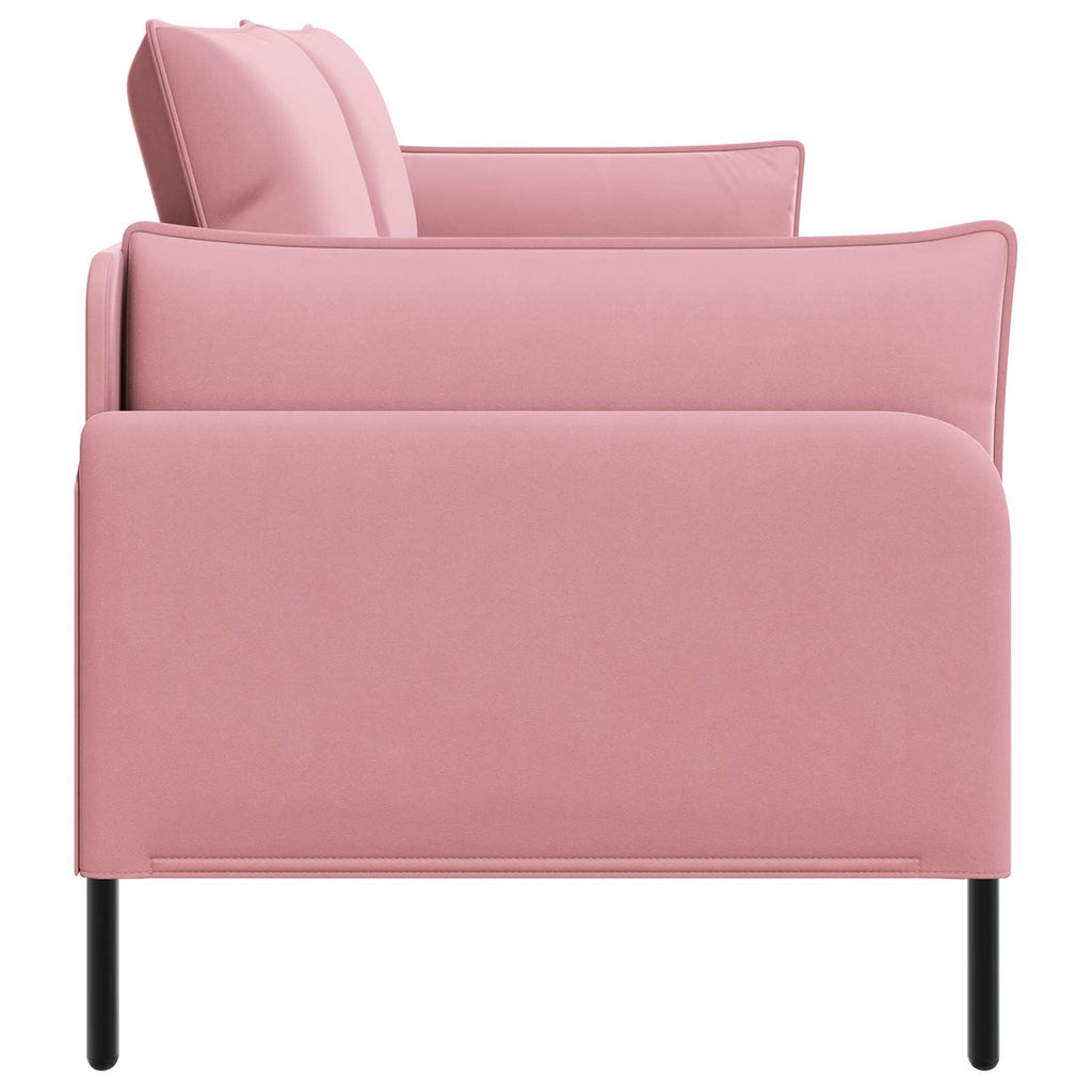 vidaXL Sofa 3-osobowa różowy 222 x 81 x 89 cm Welur