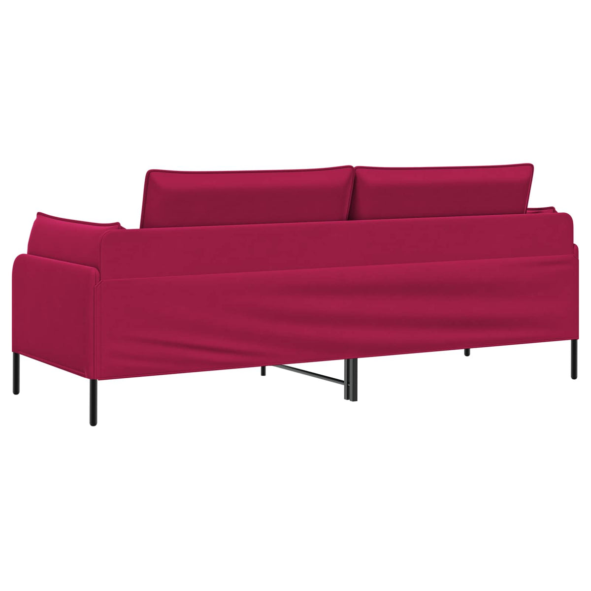 vidaXL Sofa 3-osobowa 3-osobowy Czerwone wino 222 x 81 x 89 cm Welur