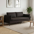 vidaXL Sofa 3-osobowa Czarny 222 x 81 x 89 cm Welur