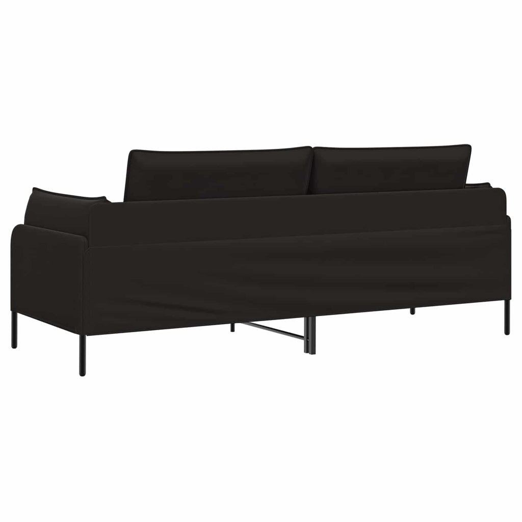 vidaXL Sofa 3-osobowa Czarny 222 x 81 x 89 cm Welur