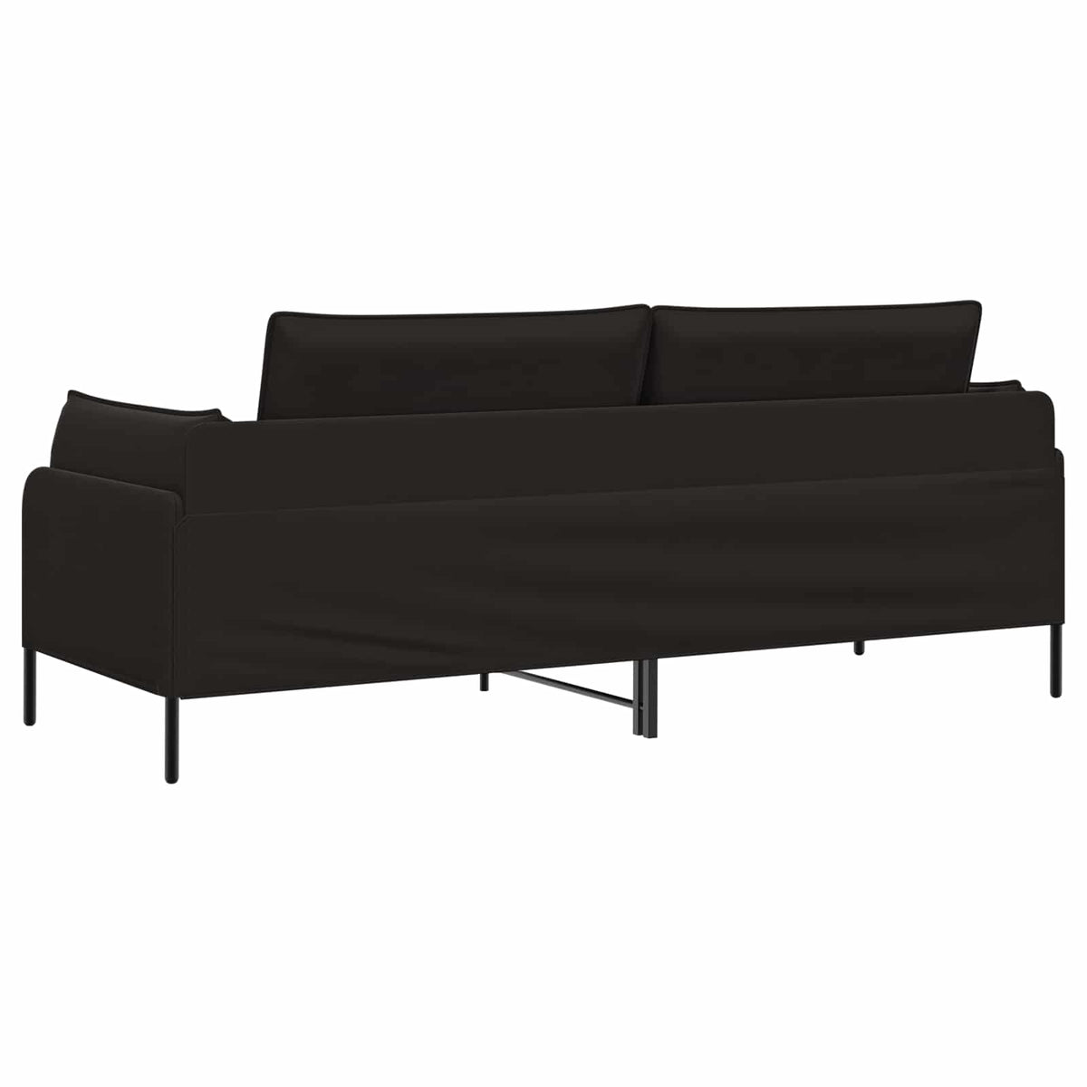 vidaXL Sofa 3-osobowa Czarny 222 x 81 x 89 cm Welur