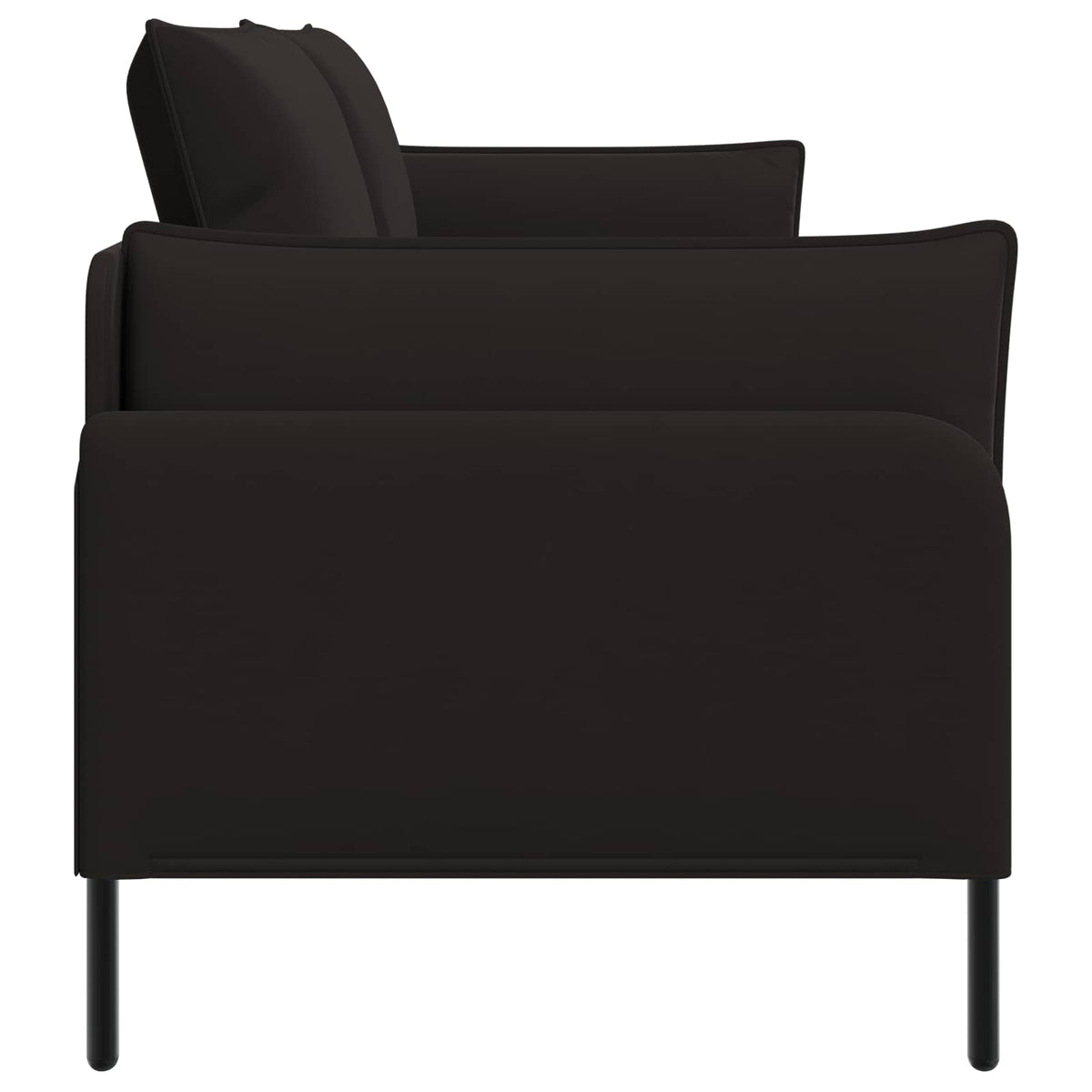 vidaXL Sofa 3-osobowa Czarny 222 x 81 x 89 cm Welur