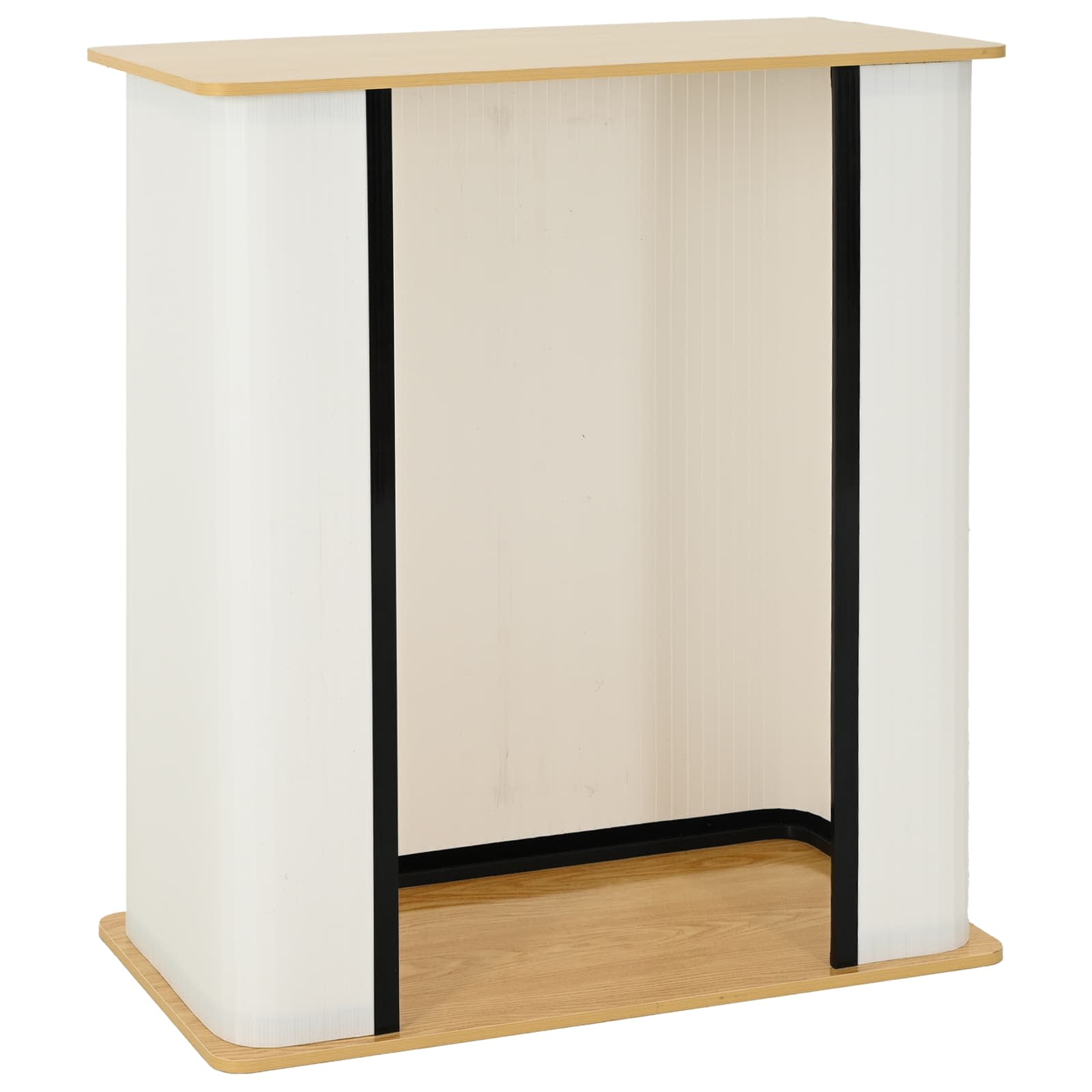 vidaXL Lada targowa Jasnobrązowy i biały 80 x 40 x 93 cm