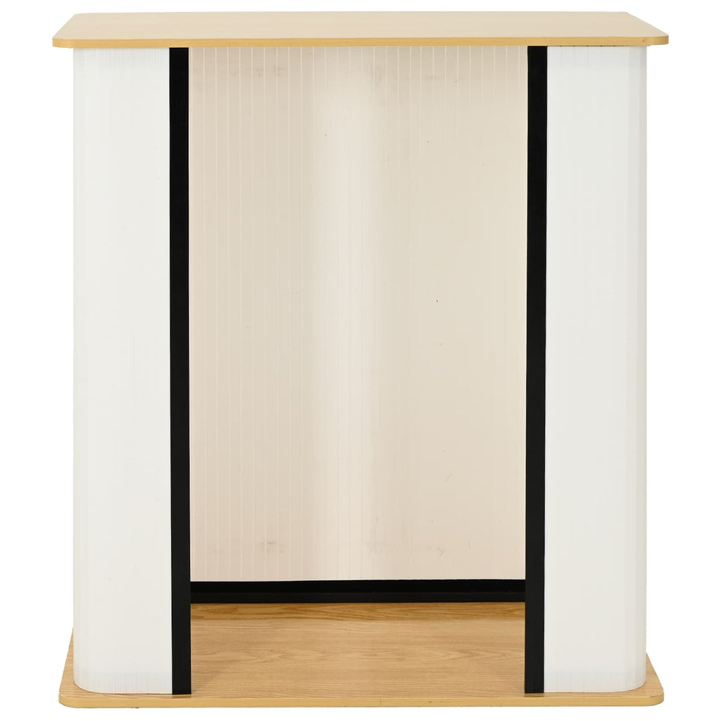 vidaXL Lada targowa Jasnobrązowy i biały 80 x 40 x 93 cm