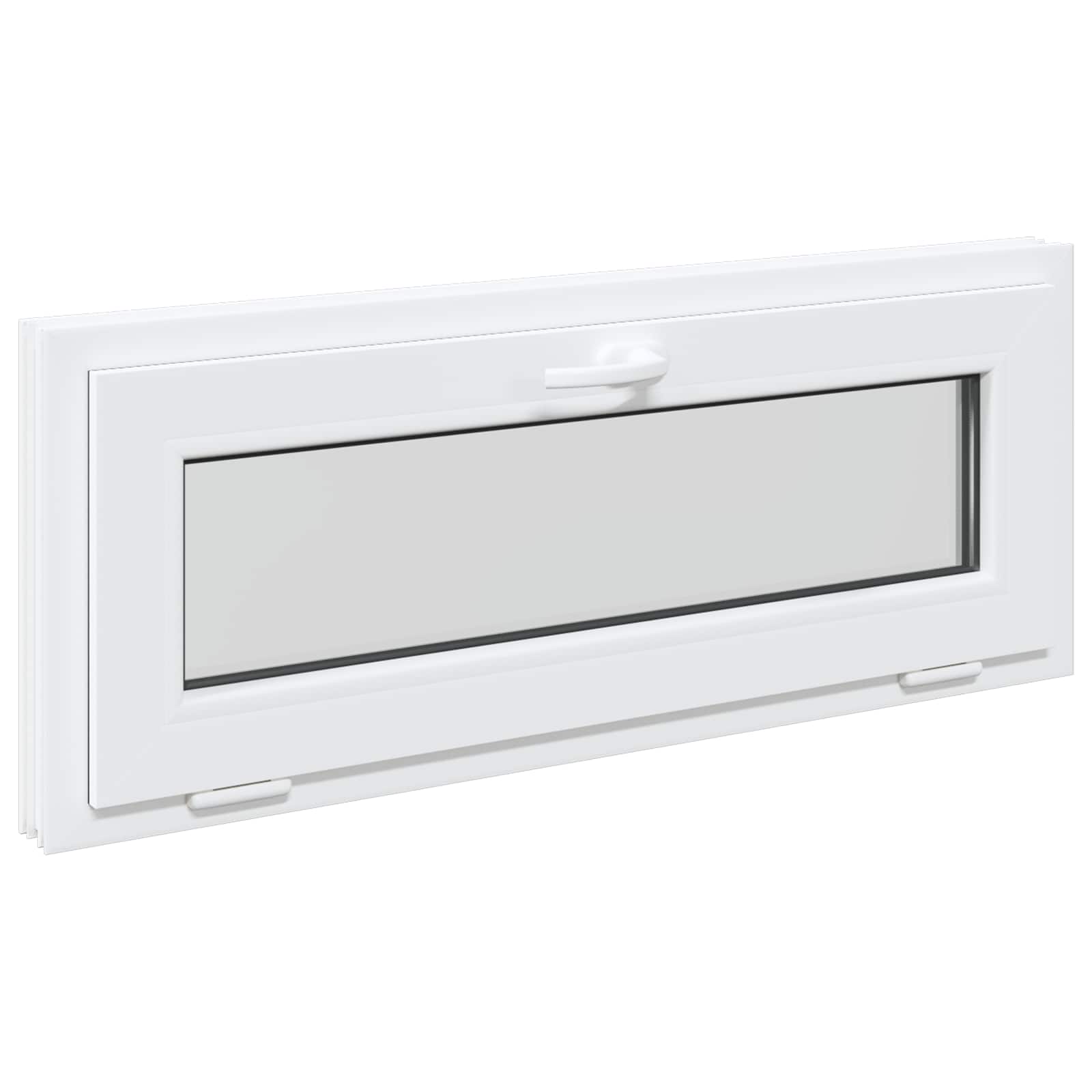 vidaXL Biała wewnętrzna kolor okna piwnicznego RISOR 110 x 45 cm
