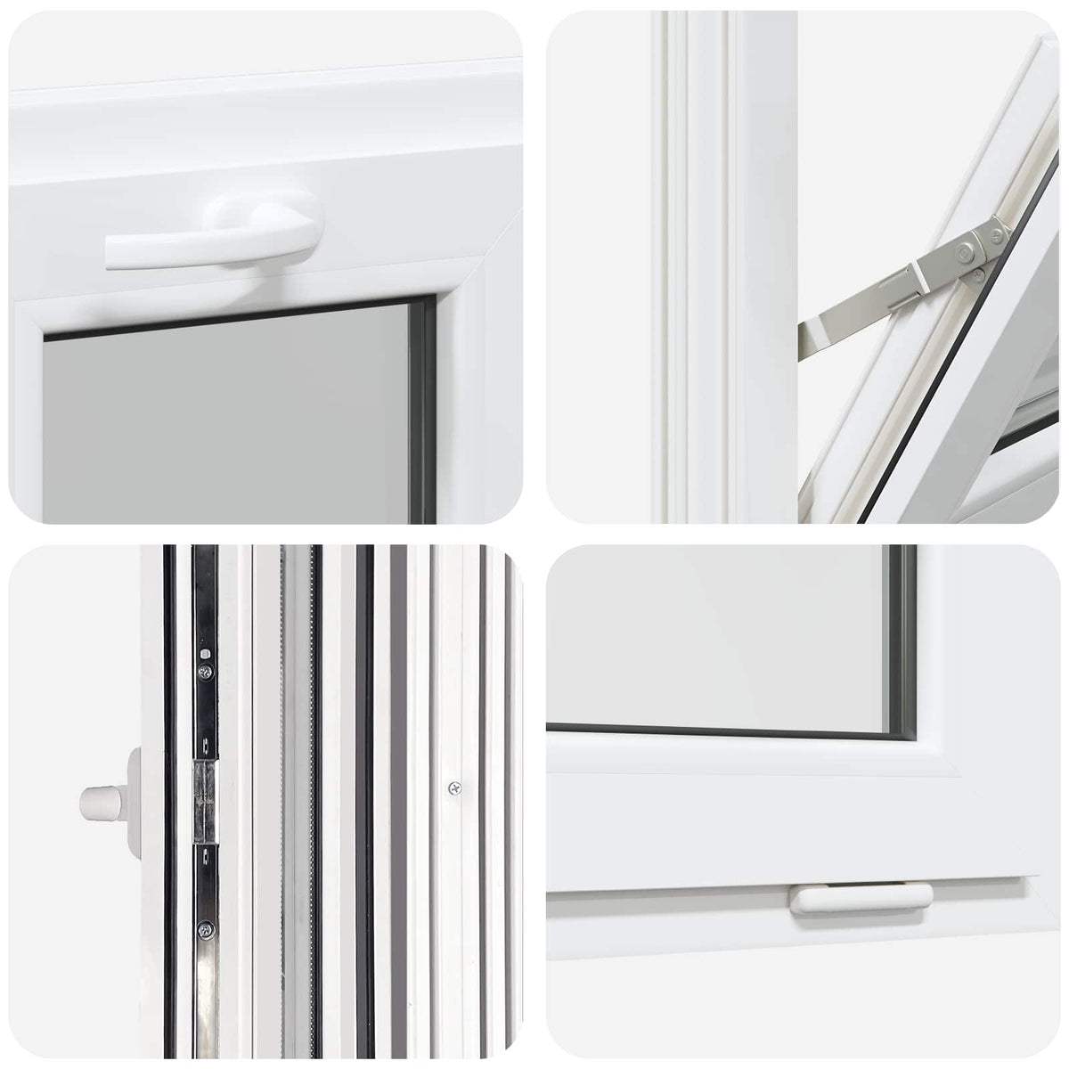 vidaXL Biała wewnętrzna kolor okna piwnicznego RISOR 50 x 45 cm