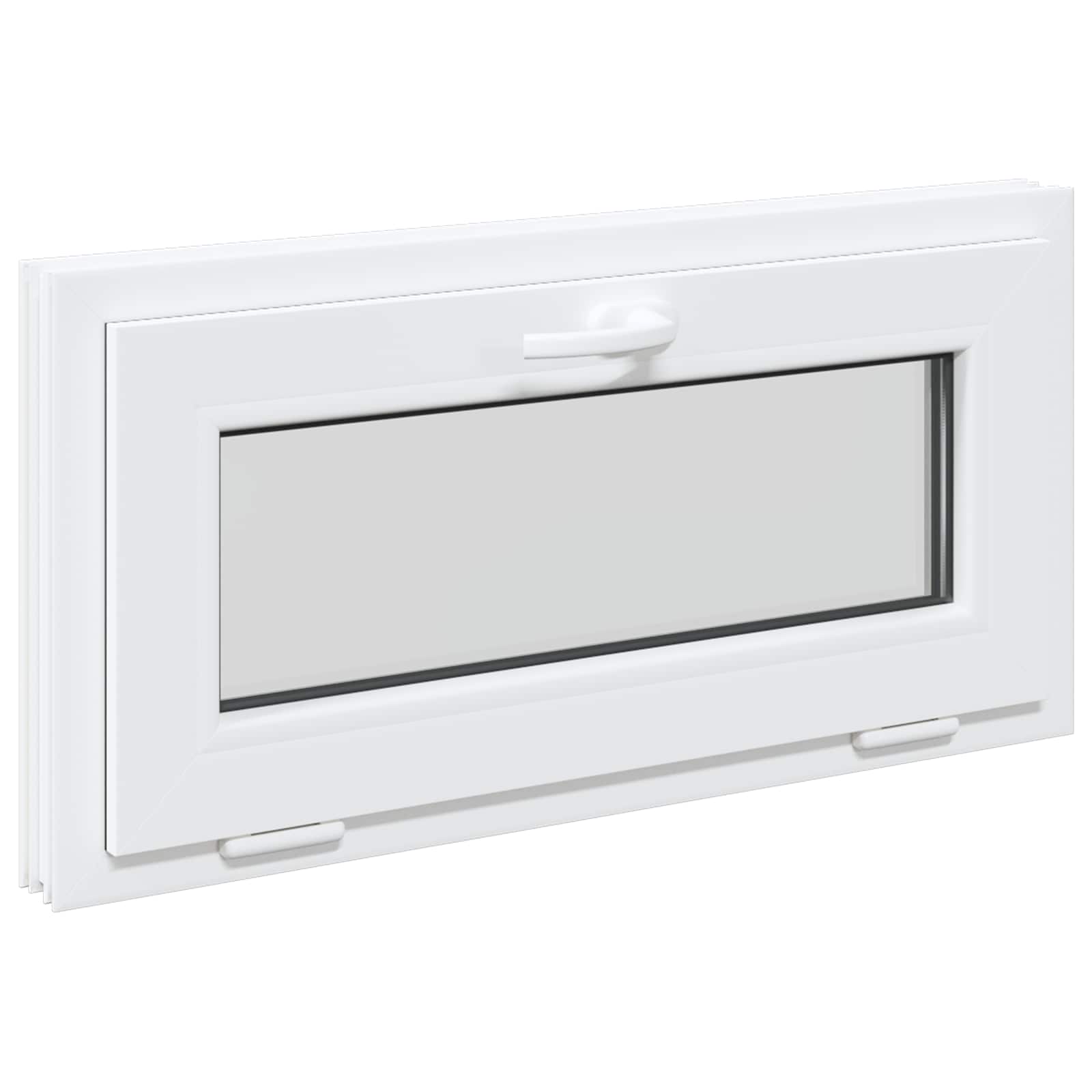 vidaXL Biała wewnętrzna kolor okna piwnicznego RISOR 80 x 45 cm