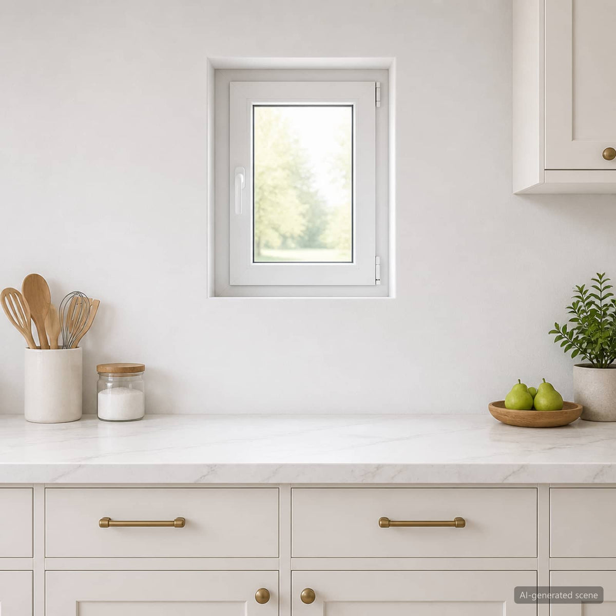 vidaXL Biała wewnętrzna kolor okna piwnicznego RISOR 40 x 55 cm