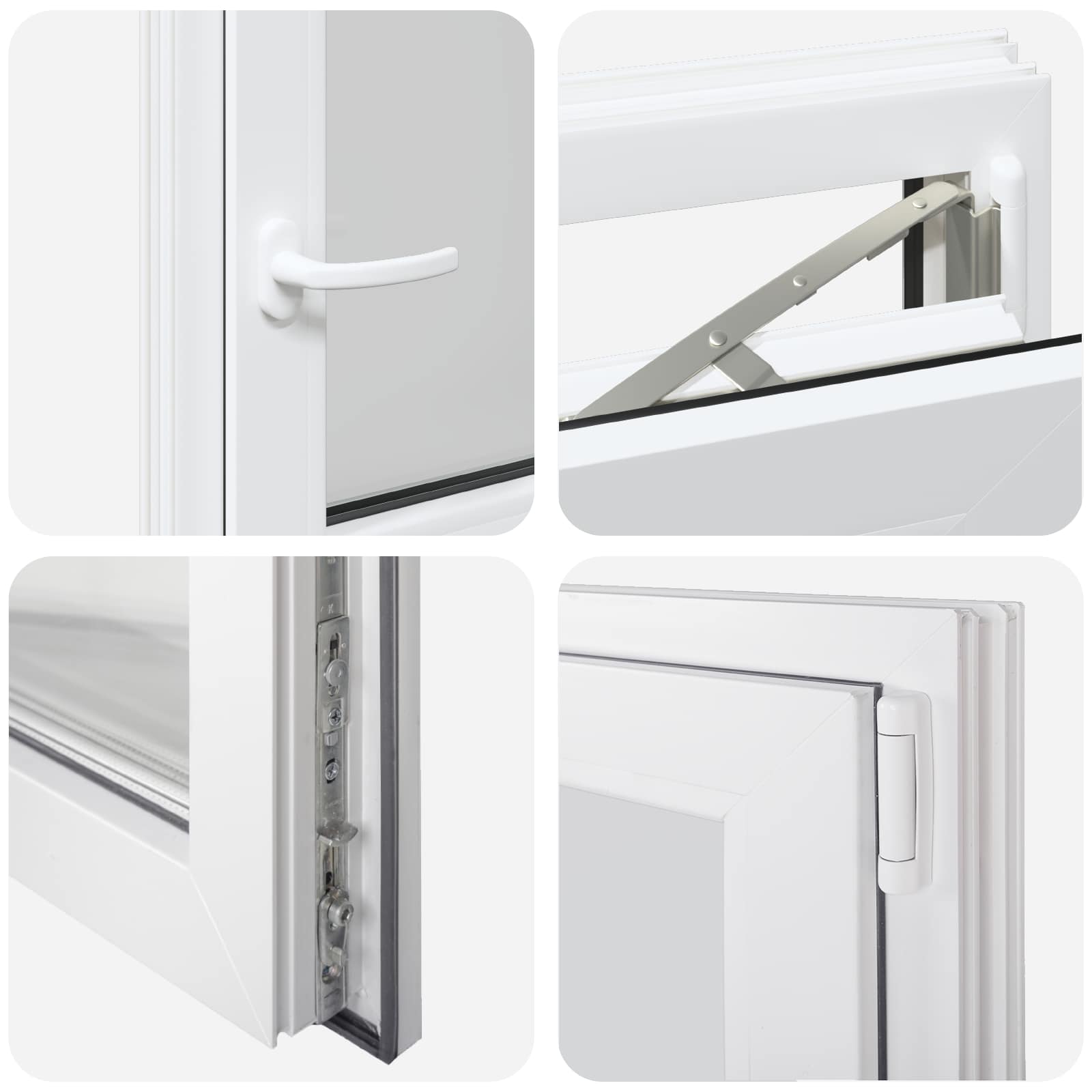 vidaXL Biała wewnętrzna kolor okna piwnicznego RISOR 55 x 55 cm