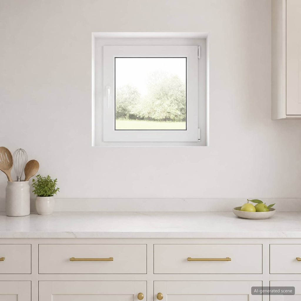 vidaXL Biała wewnętrzna kolor okna piwnicznego RISOR 55 x 55 cm