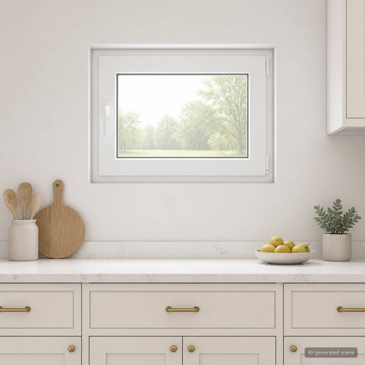vidaXL Biała wewnętrzna kolor okna piwnicznego RISOR 80 x 55 cm