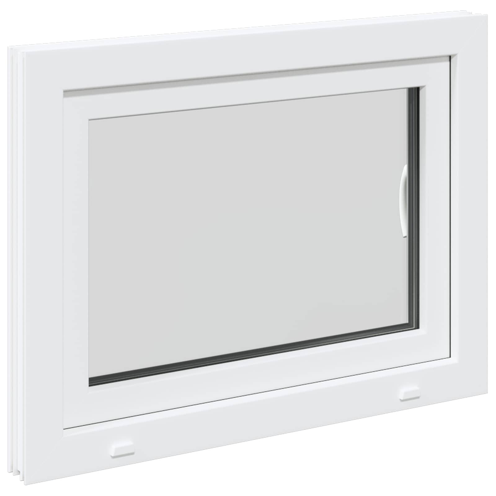 vidaXL Biała wewnętrzna kolor okna piwnicznego RISOR 80 x 55 cm