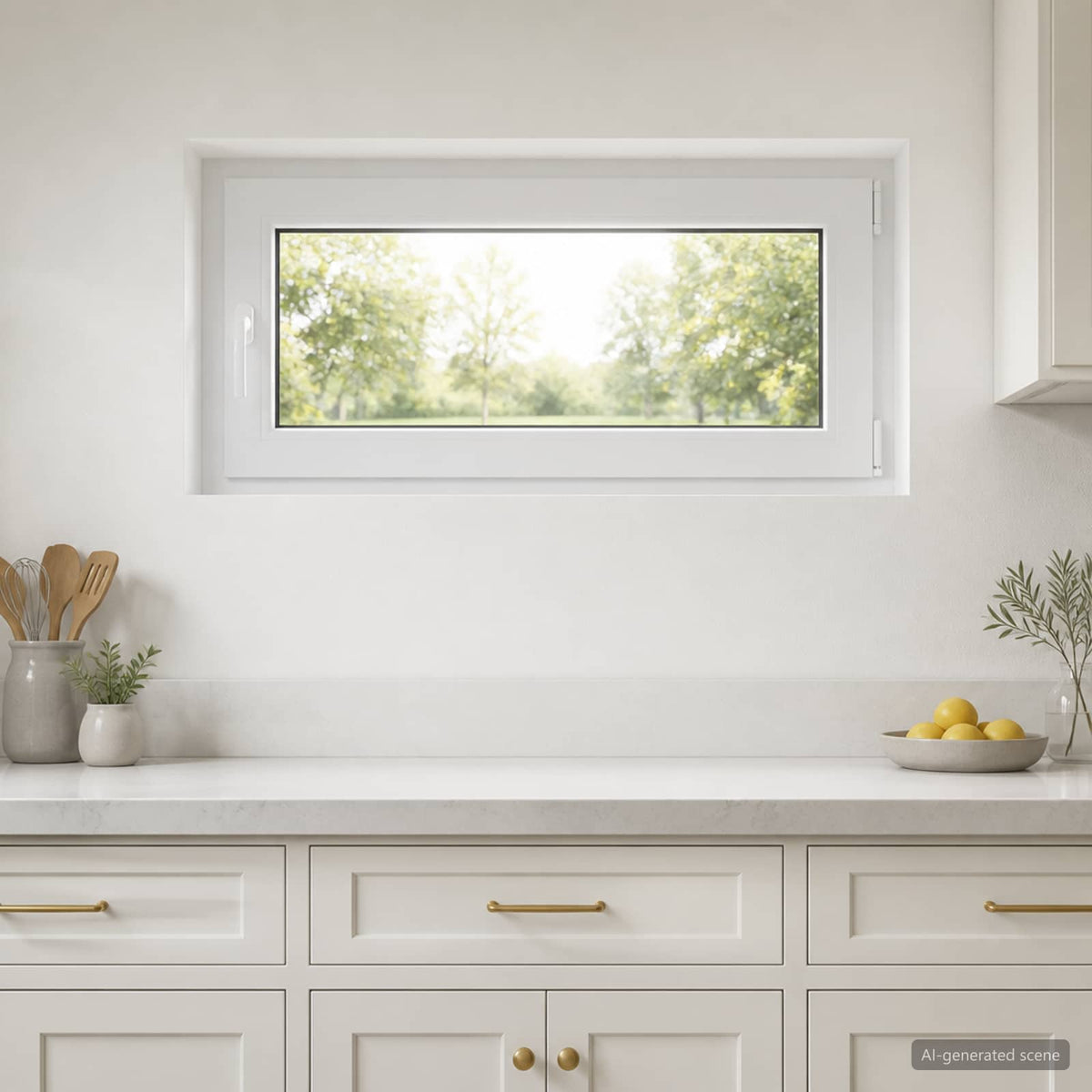 vidaXL Biała wewnętrzna kolor okna piwnicznego RISOR 105 x 55 cm