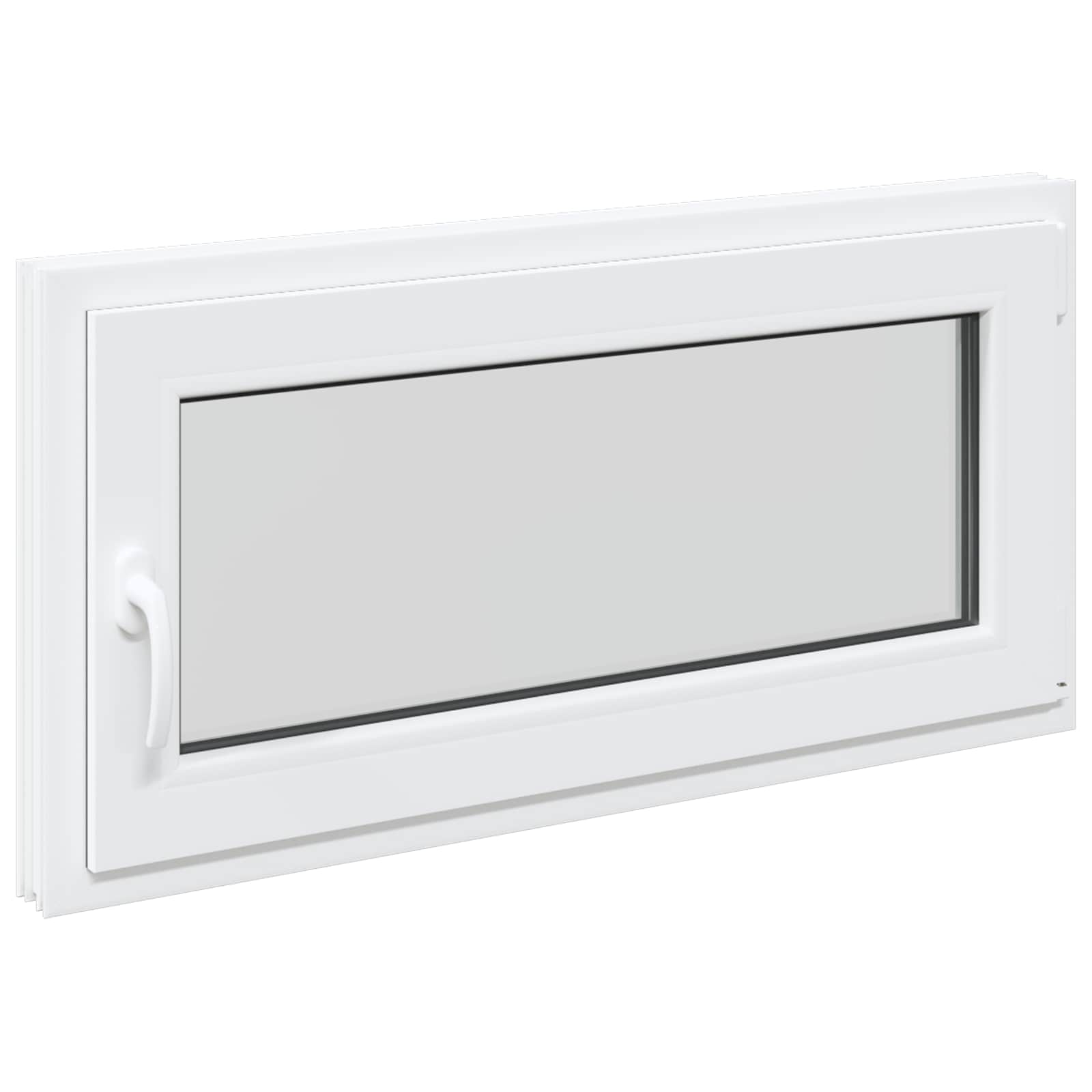 vidaXL Biała wewnętrzna kolor okna piwnicznego RISOR 105 x 55 cm