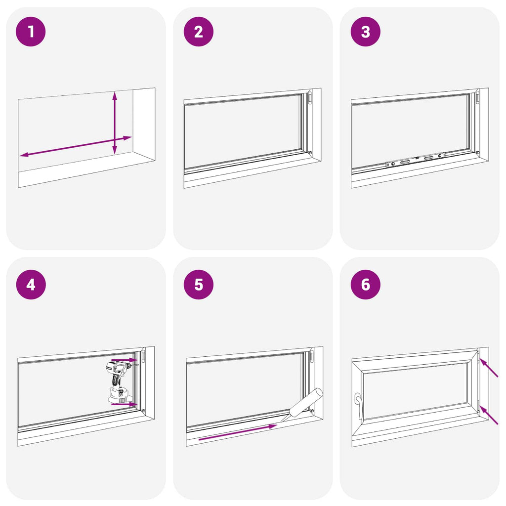 vidaXL Biała wewnętrzna kolor okna piwnicznego RISOR 120 x 55 cm