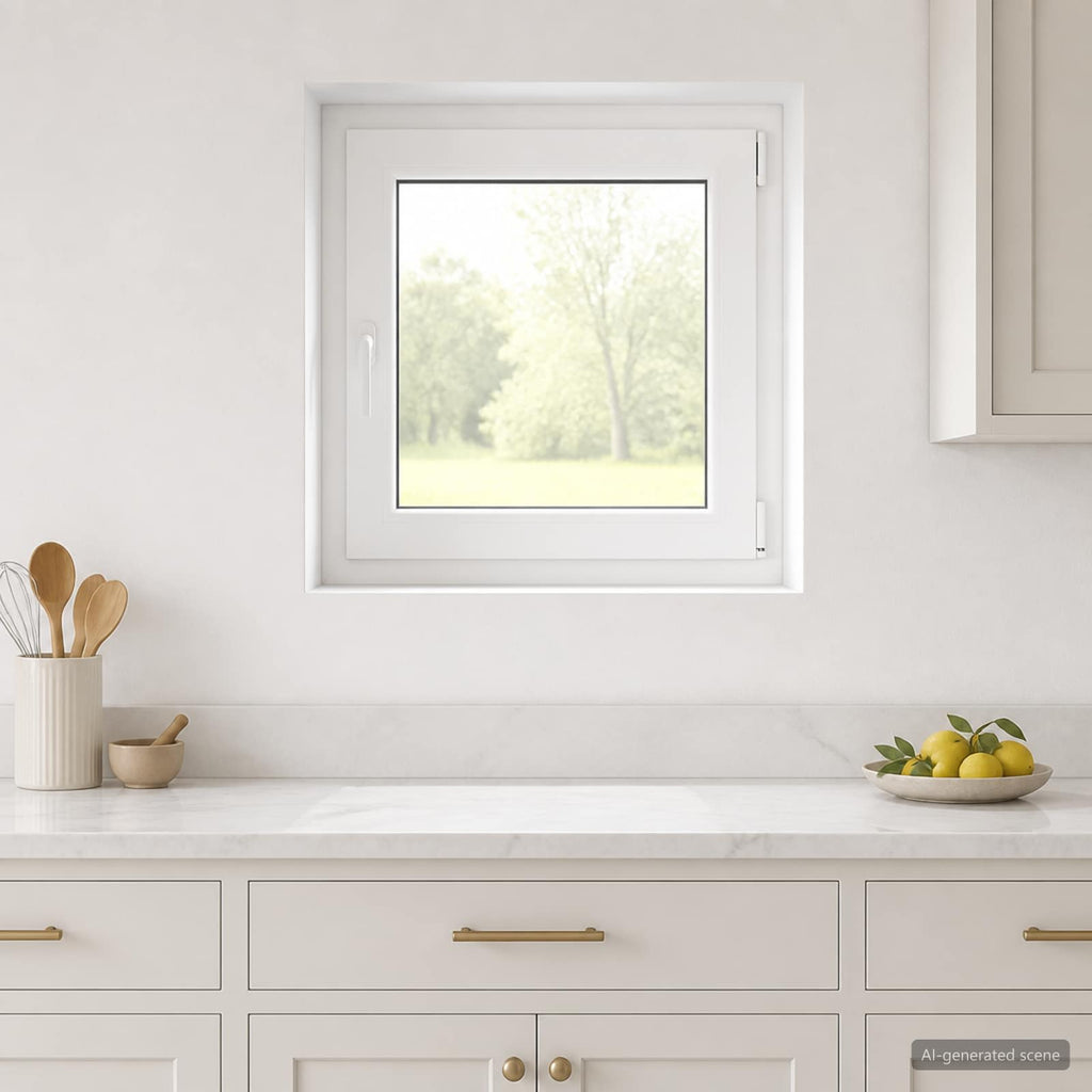 vidaXL Biała wewnętrzna kolor okna piwnicznego RISOR 70 x 70 cm