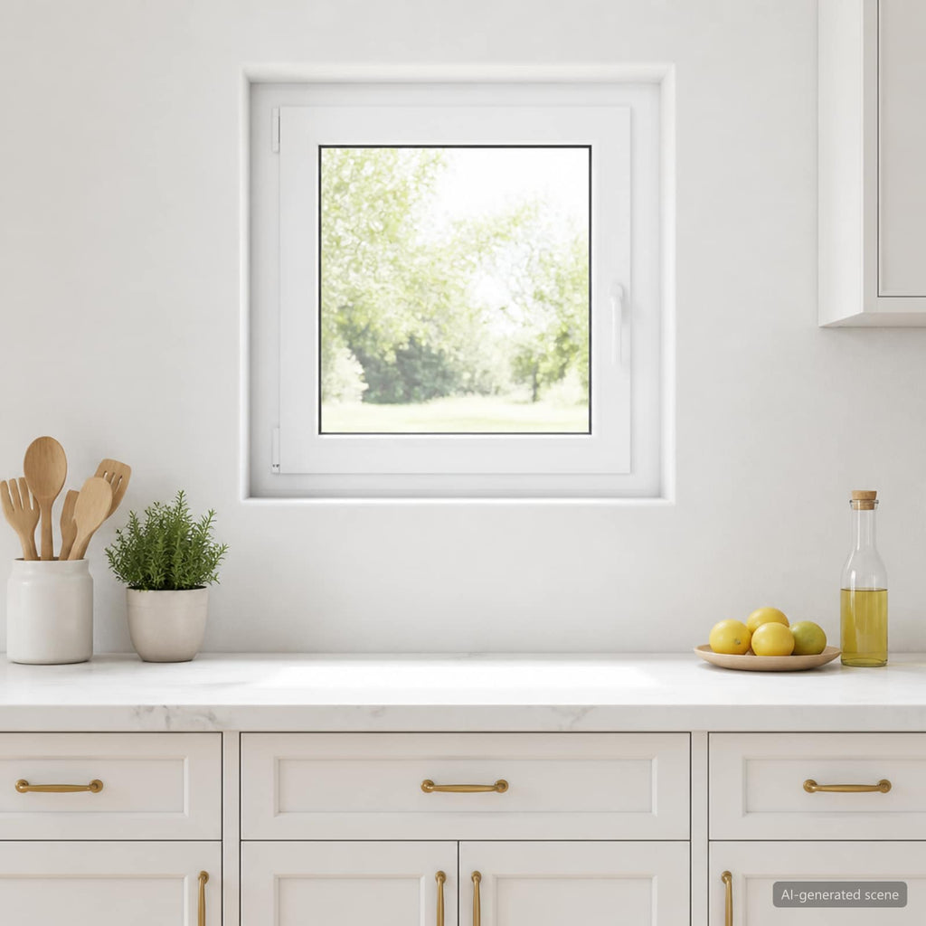 vidaXL Biała wewnętrzna kolor okna piwnicznego RISOR 70 x 70 cm