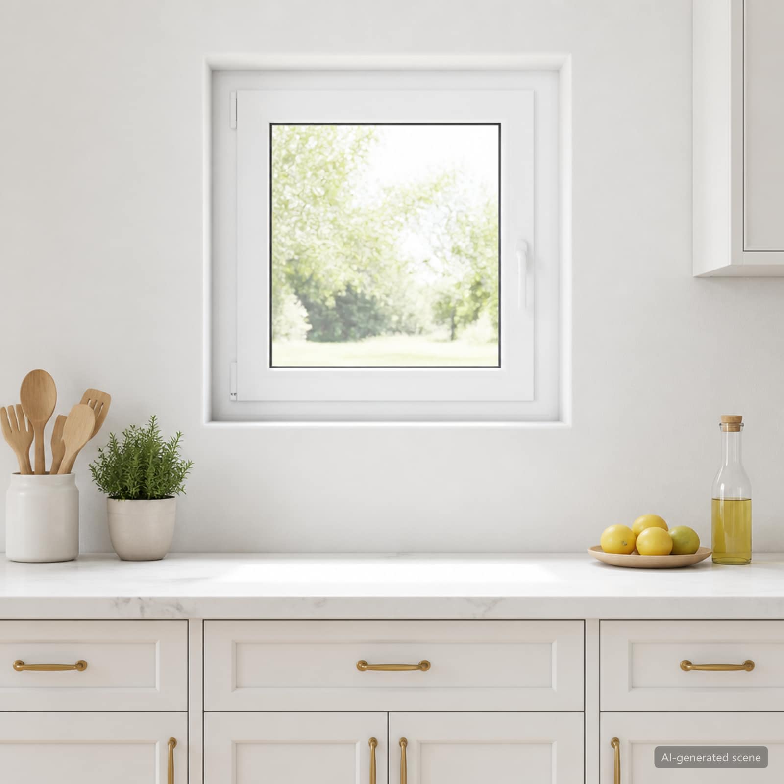 vidaXL Biała wewnętrzna kolor okna piwnicznego RISOR 70 x 70 cm