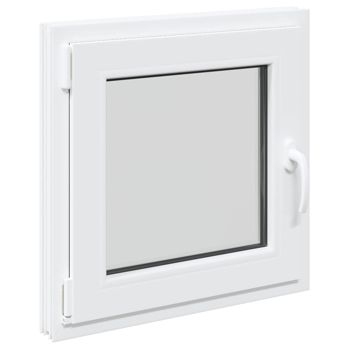vidaXL Biała wewnętrzna kolor okna piwnicznego RISOR 70 x 70 cm