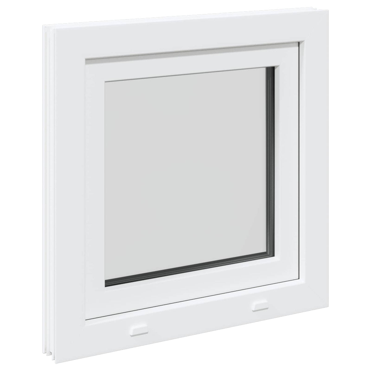 vidaXL Biała wewnętrzna kolor okna piwnicznego RISOR 70 x 70 cm