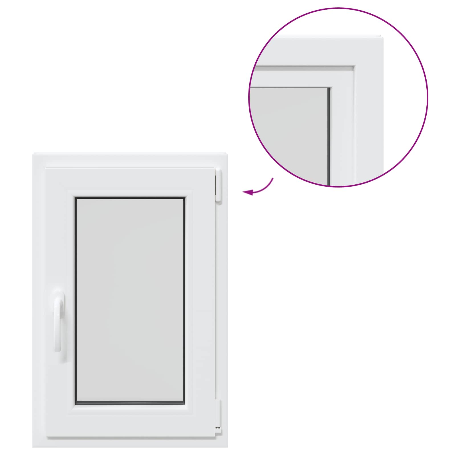 vidaXL Biała wewnętrzna kolor okna piwnicznego RISOR 40 x 80 cm